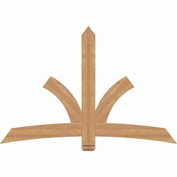 Ekena Millwork Davenport Timber Gable Bracket, Western Red Cedar, 72"W x 48"H x 1 1/2"D x 5 1/2"F, 16/12 Pitch GBW072X48X0206DAV00SWR - main